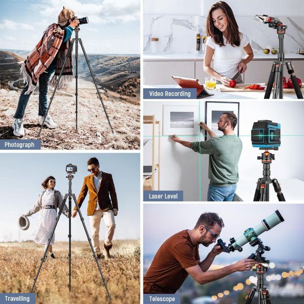 Victiv 78"/ 198cm Camera Tripod for Canon Sony Nikon, DSLR T... - Image 6