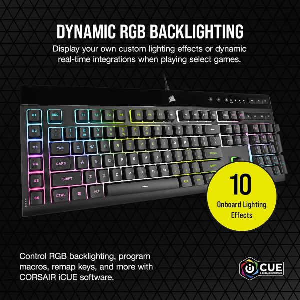 Corsair K55 RGB PRO XT Wired Membrane Gaming Keyboard QWERTY... - Image 5