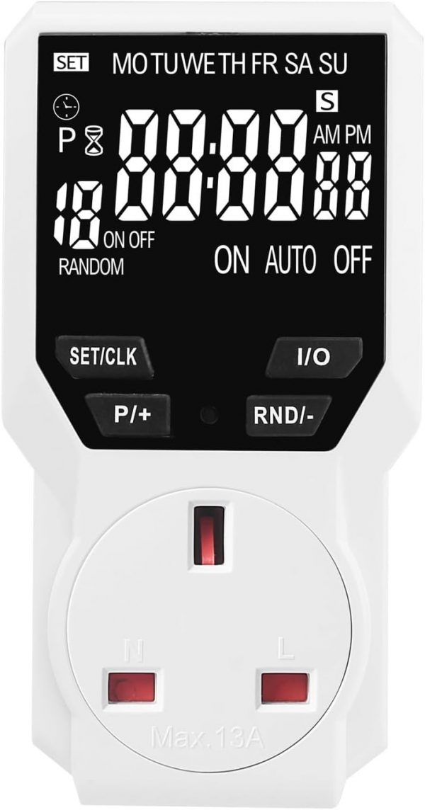 DEWIN Digital Timer Plug Socket, Smart Switch Programmable E... - Image 2