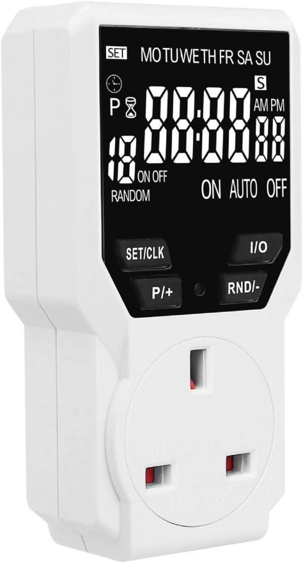 DEWIN Digital Timer Plug Socket, Smart Switch Programmable E... - Image 9