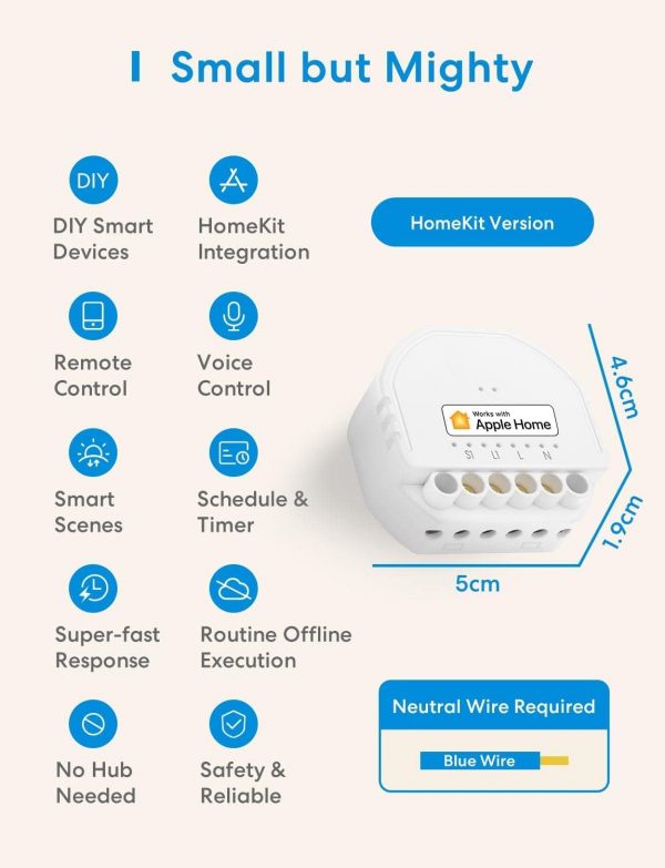 Meross Smart Light Switch Module, DIY Wall Switch Module, Wi... - Image 8