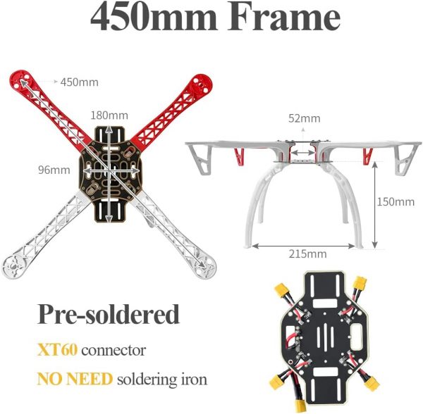 HAWK'S WORK F450 Drone Kit to build, DIY Quadcopter Set, Fra... - Image 3
