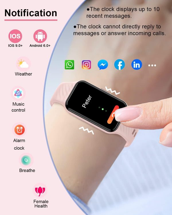 FeipuQu Smart Watch for Women,Fitness Watch with Heart Rate/... - Image 6