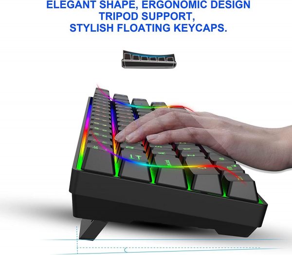 Snpurdiri 60% Wireless Gaming Keyboard and Mouse Combo,LED B... - Image 5