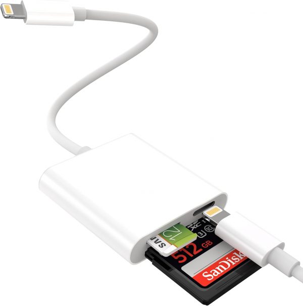 Lightning to SD TF Card Reader with Charging, Digital Camera... - Image 2