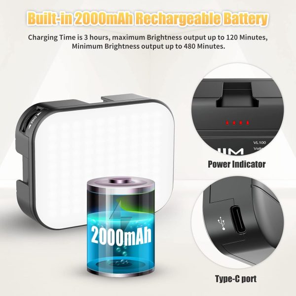 ULANZI VL100C Portable LED Video Light, 2500K-6500K Dimmable... - Image 5