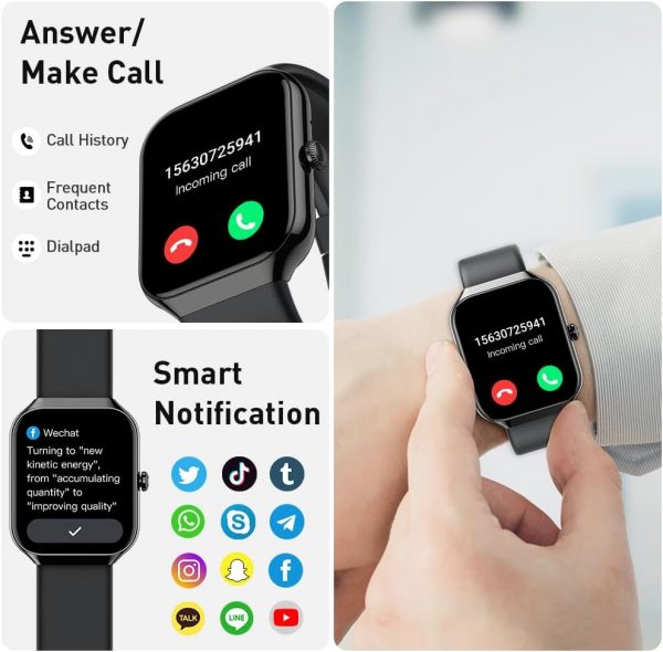 Smart Watch for Men Women Answer/Make Calls, 1.96" Fitness W... - Image 5
