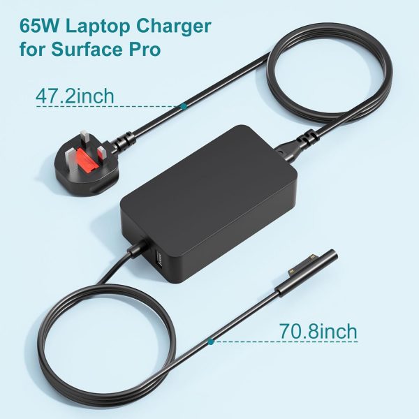Surface Pro Charger, 65W Microsoft Surface Charger for Surfa... - Image 7