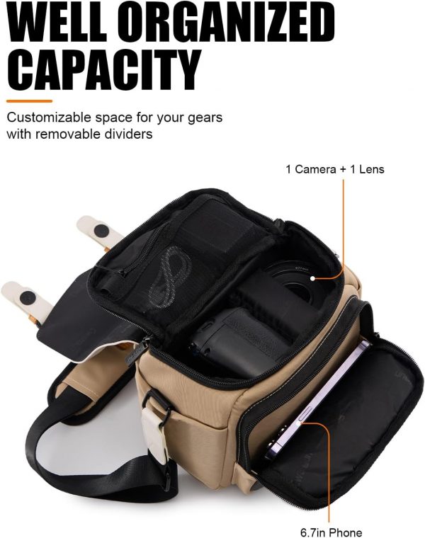 Cwatcun Camera Shoulder Bag Compact Camera Case, Small Water... - Image 4