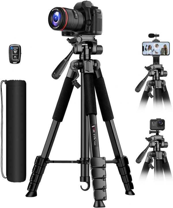 Victiv 67.7" Camera Tripod, Lightweight Tripod for Smartphon... - Image 2