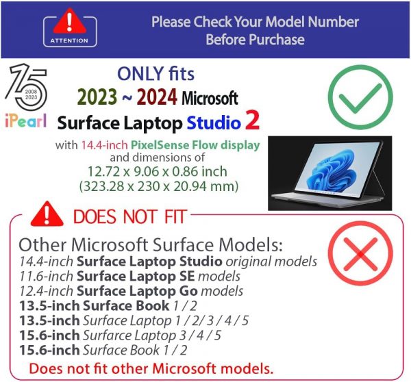 mCover Case Compatible ONLY for 2023-2024 14.4" Microsoft Su... - Image 3