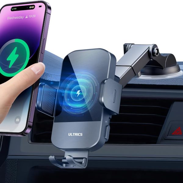 ULTRICS Wireless Car Charger, 15W Fast Charging Automatic Ca... - Image 2