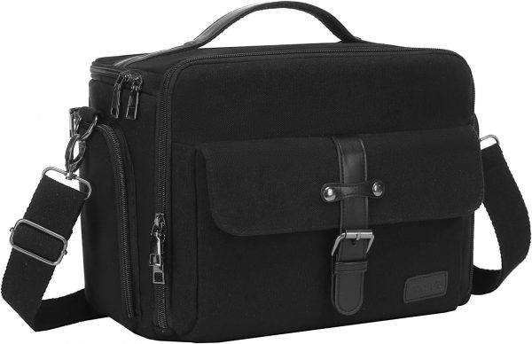 MOSISO Camera Bag, Vintage Padded Compact Crossbody DSLR SLR... - Image 2