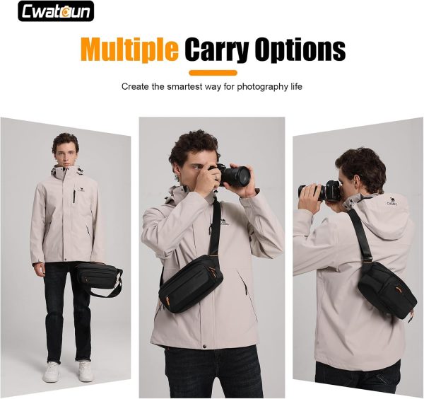 Cwatcun Small Camera Sling Bag, DSLR Compact Camera Shoulder... - Image 5