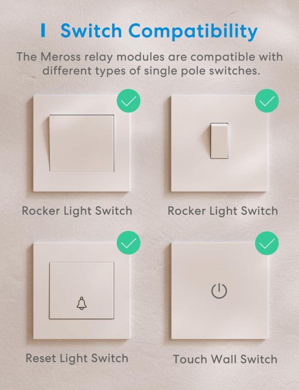 Meross Smart Light Switch Module, DIY Wall Switch Module, Wi... - Image 7