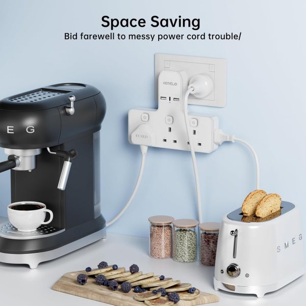 Multi Plug Adapter (3250W/13A), Plug Extension Socket with 3... - Image 8