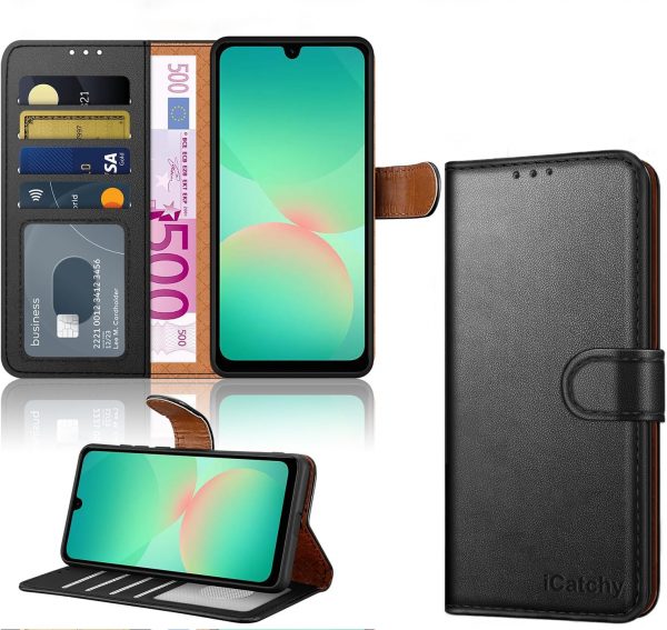iCatchy for Samsung A26 5G Case with 4 Card Slots Leather Wa... - Image 2