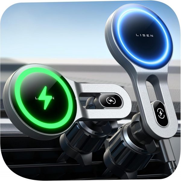 LISEN for MagSafe Car Mount Charger 【15W Fast Charging】 for ... - Image 2