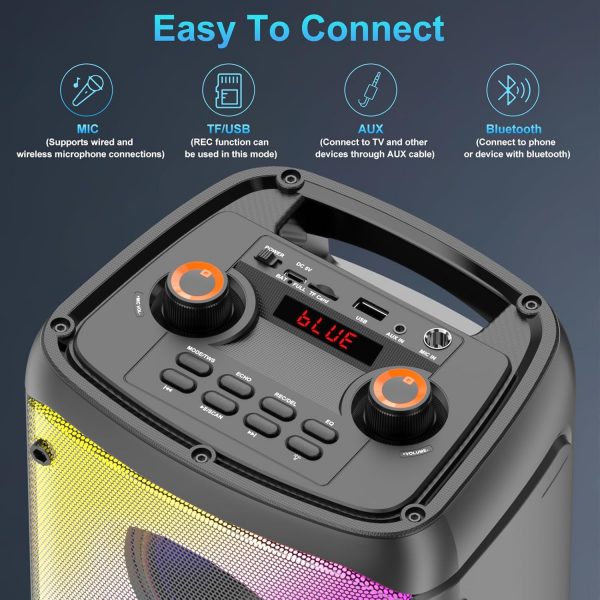 TAMPROAD Bluetooth Speaker, 80W Peak Wireless TWS Portable O... - Image 8