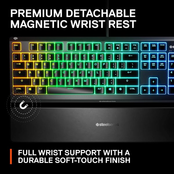 SteelSeries Apex 3 - RGB Gaming Keyboard - 10-Zone RGB Illum... - Image 8