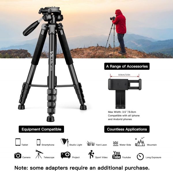 Victiv 72-inch Camera Tripod Aluminum Monopod T72 Max. Heigh... - Image 5