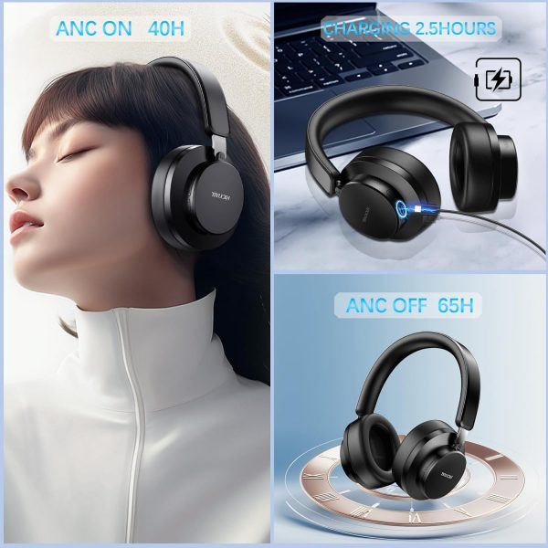 Noise Cancelling Headphones Wireless Bluetooth, Over Ear Hea... - Image 3
