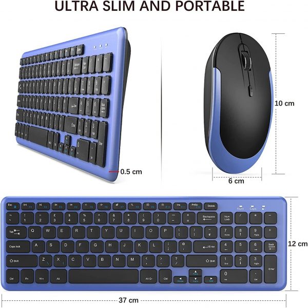 Wireless Keyboard and Mouse Set, 2.4 GHz Wireless USB Keyboa... - Image 7