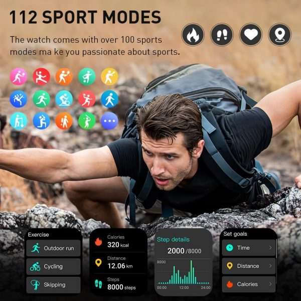 Smart Watch for Men Women Answer/Make Calls, 1.96" Fitness W... - Image 6