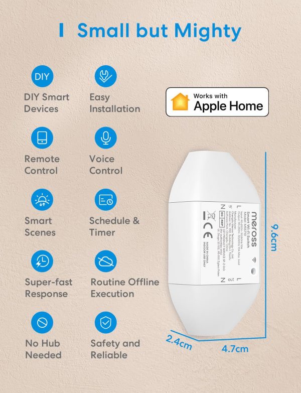 Meross WLAN Switch Works with Apple HomeKit, Smart Switch Re... - Image 5