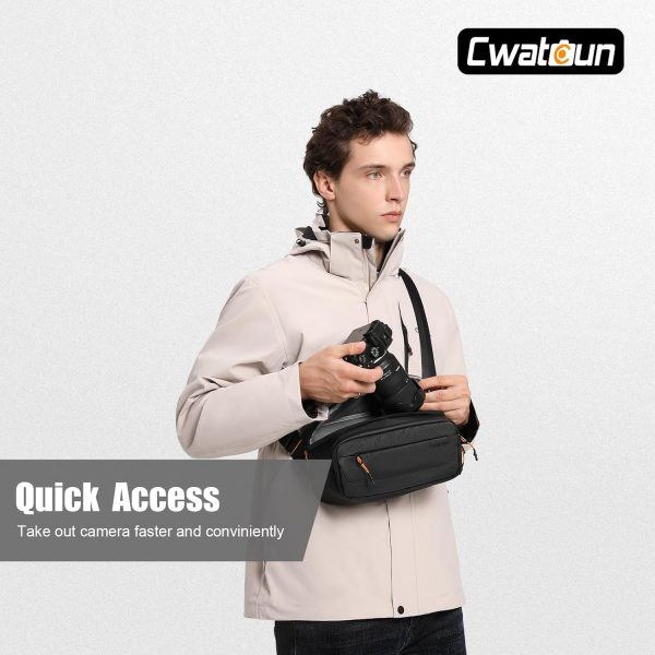 Cwatcun Small Camera Sling Bag, DSLR Compact Camera Shoulder... - Image 8