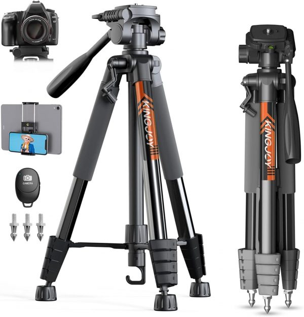KINGJOY 75" Camera Tripod for Canon Nikon Dslr Lightweight A... - Image 2