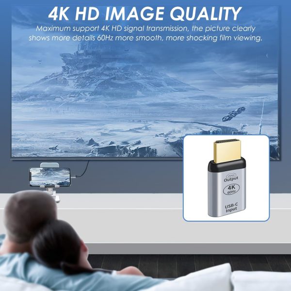 USB C to HDMI Adapter, Practical USB C Type C 3.1 Female Sou... - Image 7