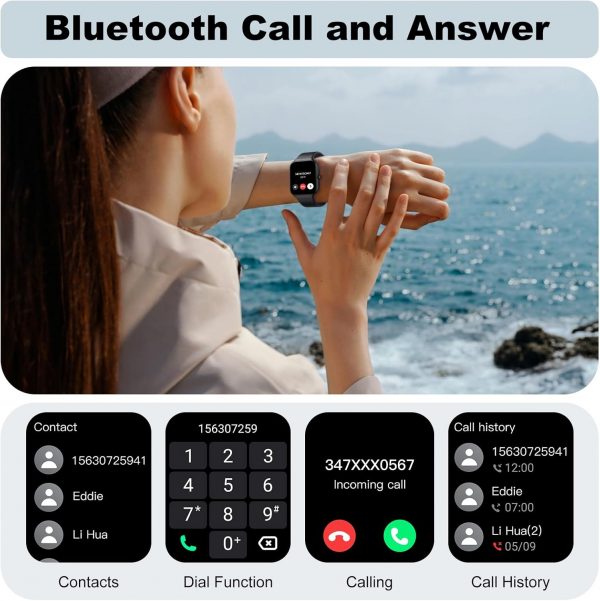 Smart Watch for Men Women Answer/Make Call, 1.96" HD Touch S... - Image 6