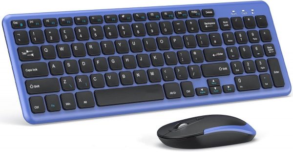 Wireless Keyboard and Mouse Set, 2.4 GHz Wireless USB Keyboa... - Image 2