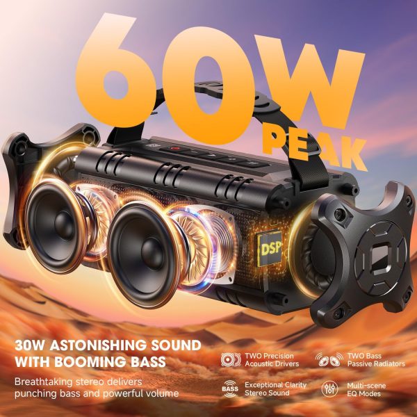 W-KING Bluetooth Speaker, (60W PEAK) 30W RMS Portable Wirele... - Image 3
