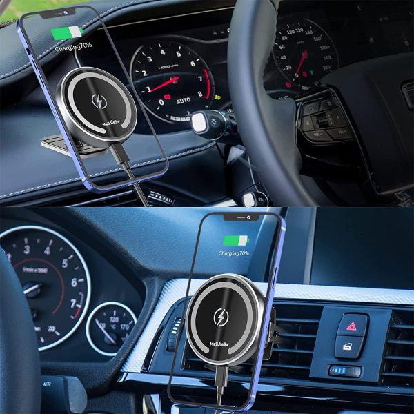MAGJIEYX for MagSafe Car Mount Magnetic Wireless Charger Fas... - Image 7