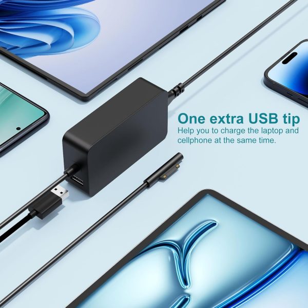 Surface Pro Charger, 65W Microsoft Surface Charger for Surfa... - Image 6