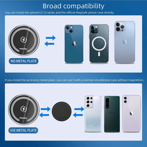 MAGJIEYX for MagSafe Car Mount Magnetic Wireless Charger Fas... - Image 4