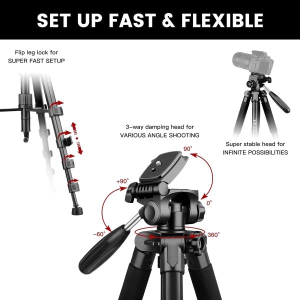 Victiv 72-inch Camera Tripod Aluminum Monopod T72 Max. Heigh... - Image 8