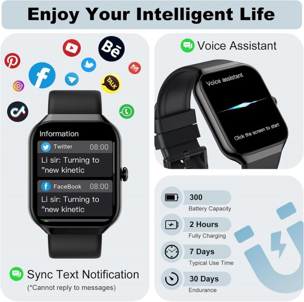 Smart Watch for Men Women Answer/Make Call, 1.96" HD Touch S... - Image 7