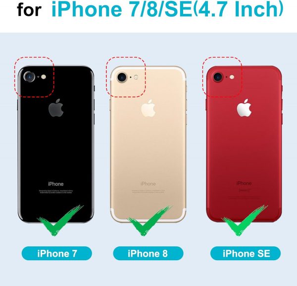 Kuafcase Case Compatible for iPhone 7/8/SE - 4 Card Slots, M... - Image 8