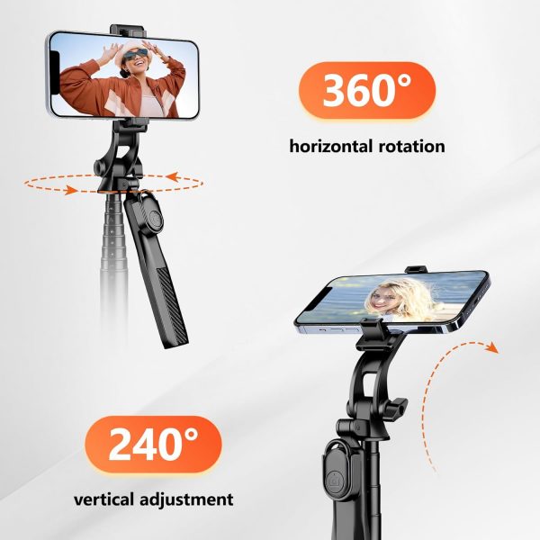JOILCAN 70" Cell Phone Selfie Stick Tripod, Extendable Mobil... - Image 5