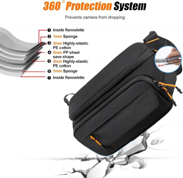 Cwatcun Small Camera Sling Bag, DSLR Compact Camera Shoulder... - Image 10