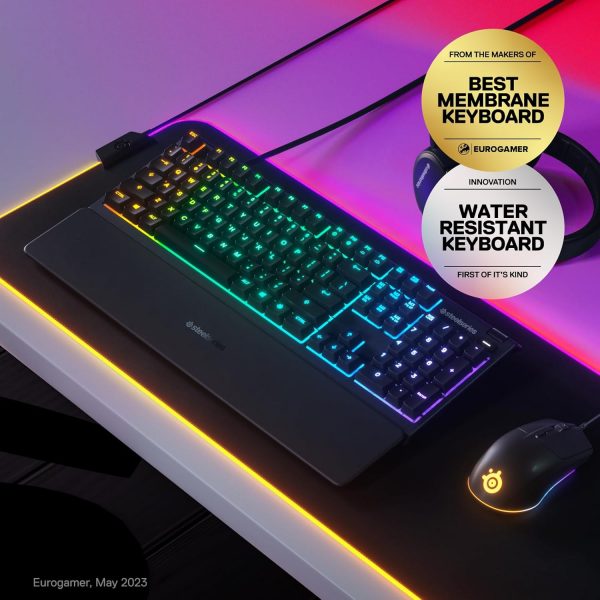 SteelSeries Apex 3 - RGB Gaming Keyboard - 10-Zone RGB Illum... - Image 3