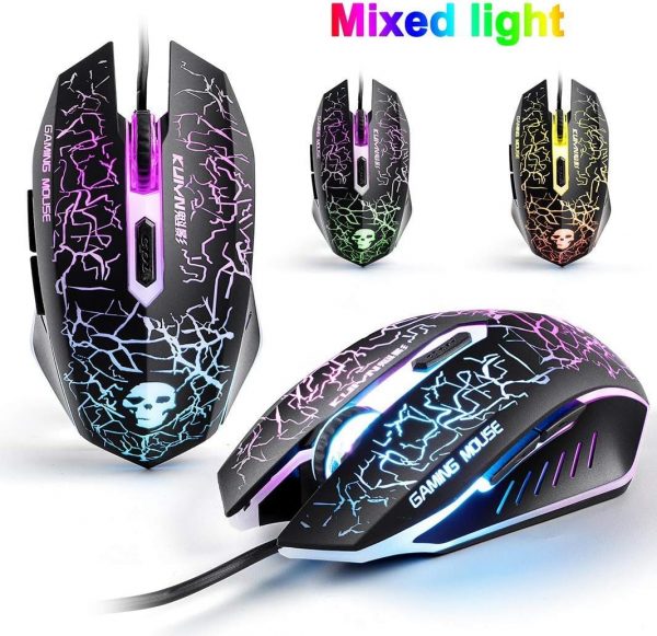 UK Layout Gaming Keyboard and Mouse Set Ergonomic Rainbow Ba... - Image 6