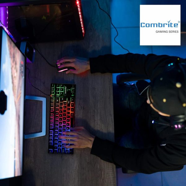 Combrite USB Wired 80% Gaming Keyboard And Mouse Set With La... - Image 8