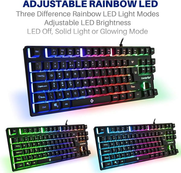 Combrite USB Wired 80% Gaming Keyboard And Mouse Set With La... - Image 3