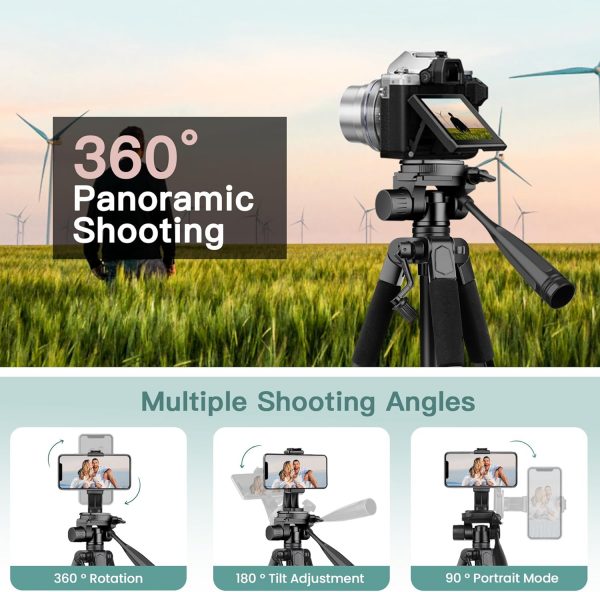 Victiv 67.7" Camera Tripod, Lightweight Tripod for Smartphon... - Image 5