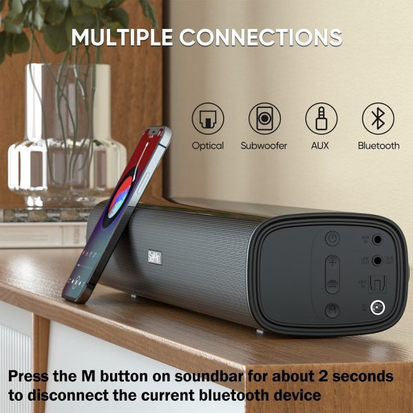 Saiyin Sound Bar for TV, 40 Watts Small Soundbar, Surround S... - Image 3