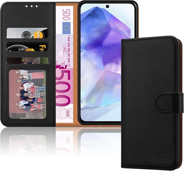 iCatchy for Samsung Galaxy A55 Case Leather Wallet Book Flip... - Image 8